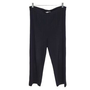 Exclusively misook womens large Black pull on elastic waist knit business casual